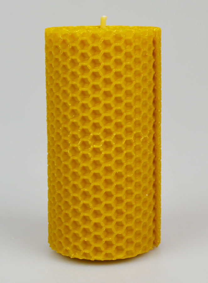 Bougie de Décoration 100% Cire d'Abeille - 10x5cm (pic 1)