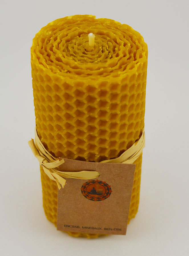 Bougie Cire d'Abeille 100% Naturelle - 10x5cm (pic 2)