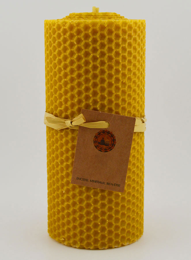 Bougie Cire d'Abeille 100% Naturelle - 15x6cm (pic 1)
