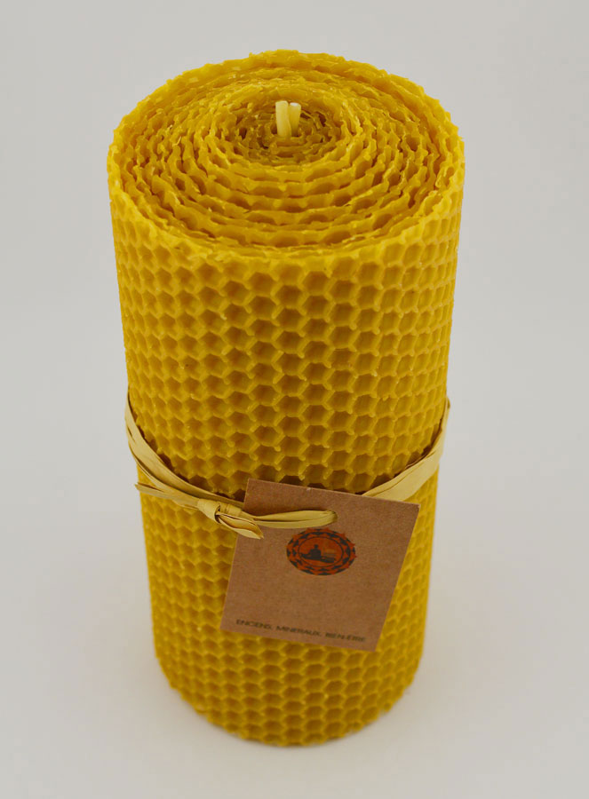 Bougie Cire d'Abeille 100% Naturelle - 15x6cm (pic 2)