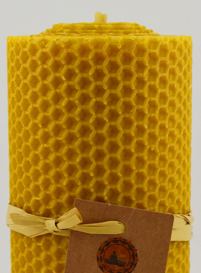 Bougie Cire d'Abeille 100% Naturelle - 15x6cm (pic 3)