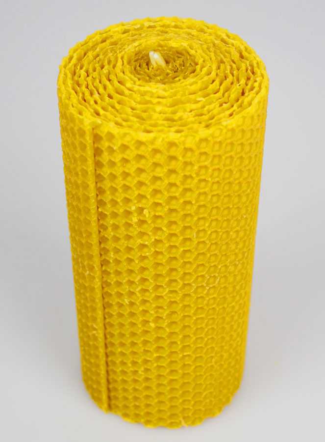 Bougie de Décoration 100% Cire d'Abeille - 15x6cm (pic 2)