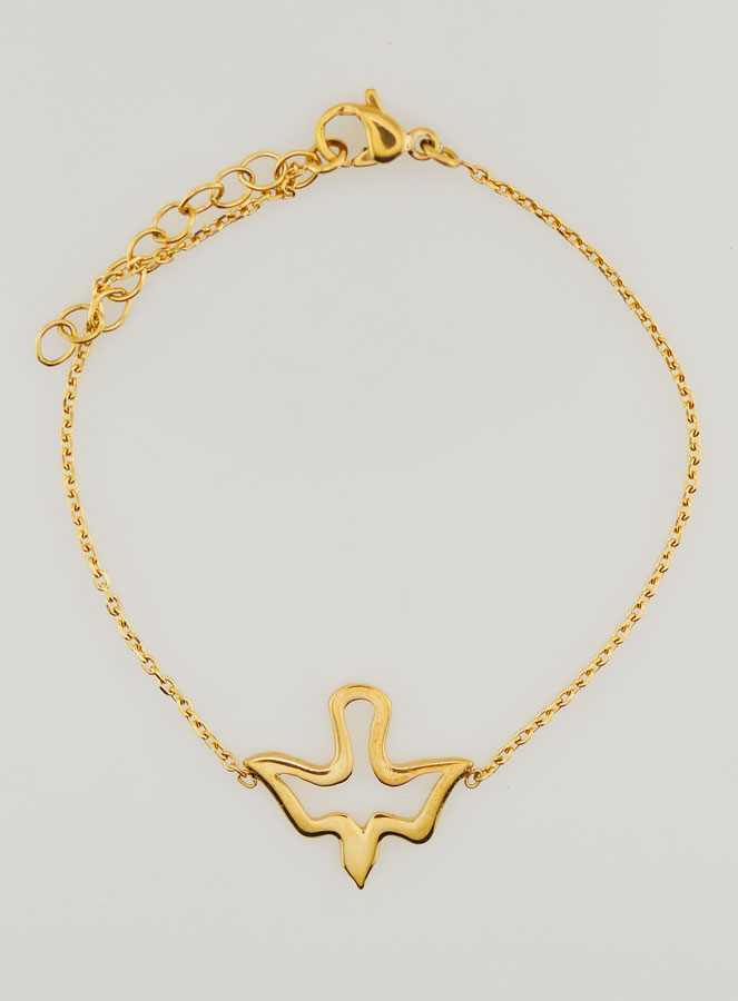 Bracelet Esprit Saint Ajouré en Inox Doré (pic 1)