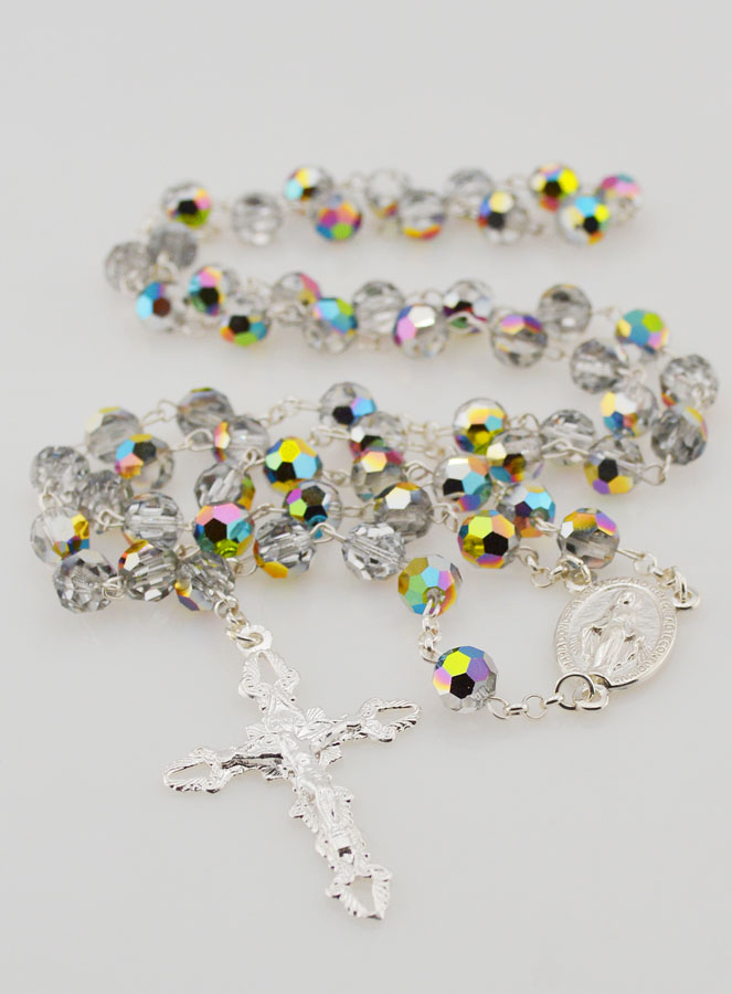Chapelet Vierge Miraculeuse Argent 925 & Cristal (pic 2)