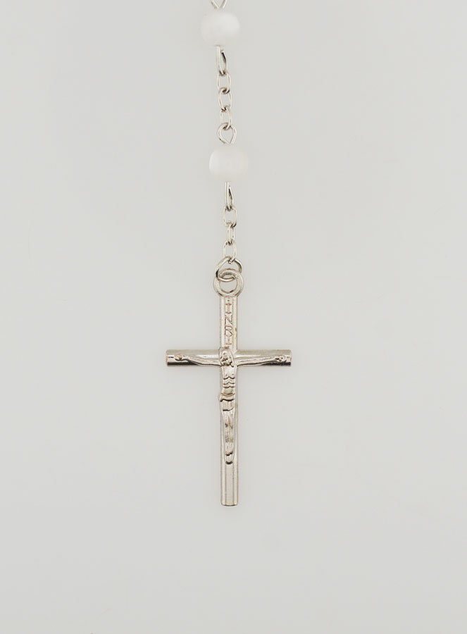 Chapelet Vierge Miraculeuse & Perles Blanches (pic 3)