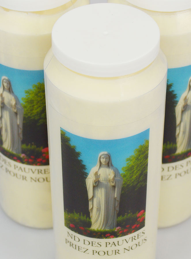 Lot de 3 Bougies de Neuvaine Notre Dame des Pauvres (pic 4)