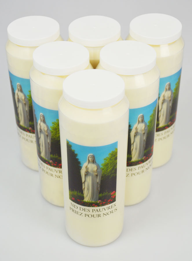 Lot de 6 Bougies de Neuvaine Notre Dame des Pauvres (pic 2)