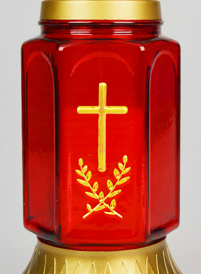 Bougie de Cimetière en Verre - 25cm (pic 3)