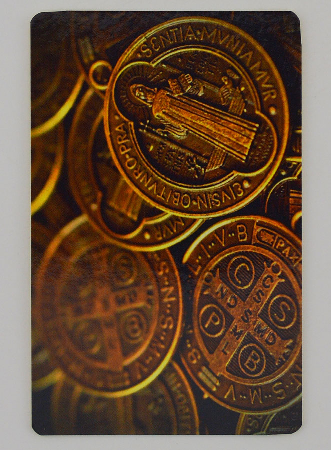 Lot de 10 Cartes de Prière Médaille de Saint Benoit (pic 2)