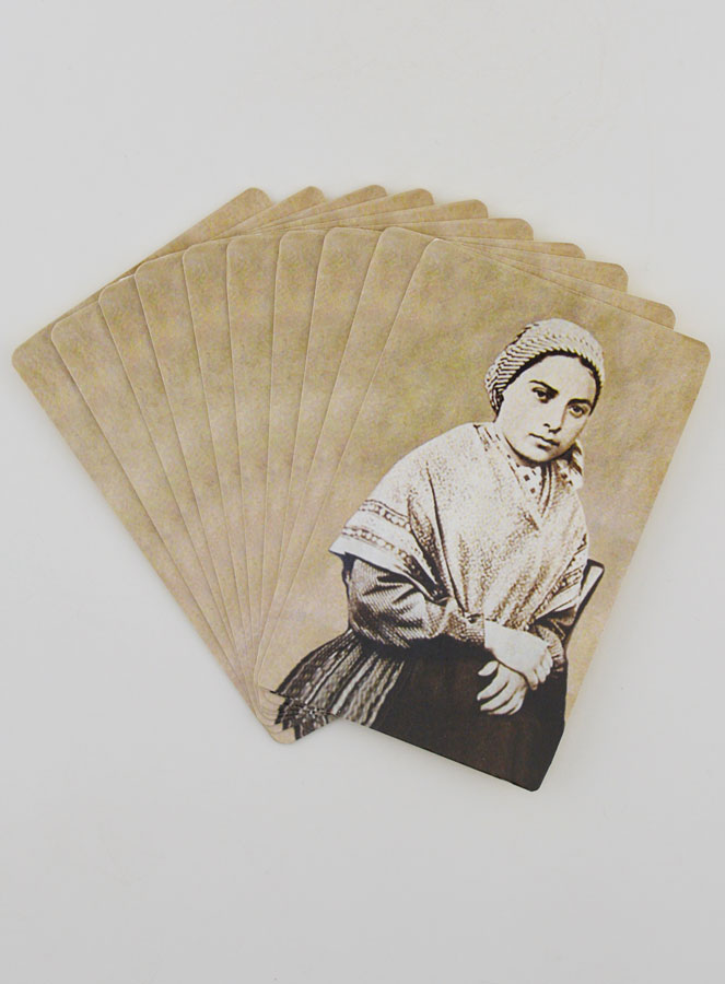 Lot de 10 Cartes de Prière à Sainte Bernadette (pic 1)