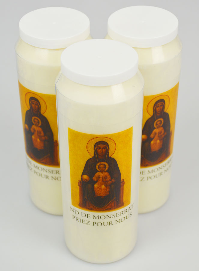 Lot de 3 Bougies de Neuvaine Notre Dame de Montserrat (pic 2)