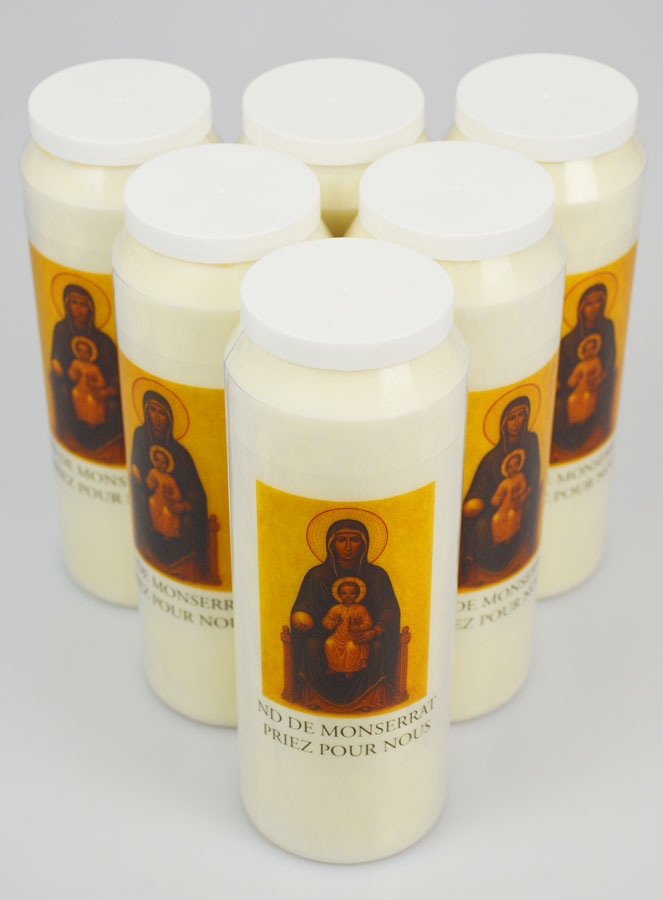 Lot de 6 Bougies de Neuvaine Notre Dame de Montserrat (pic 2)