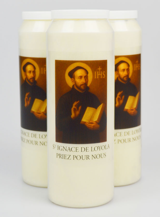 Lot de 3 Bougies de Neuvaine à Saint Ignace de Loyola (pic 1)