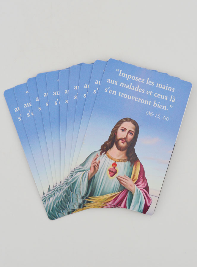 Lot de 10 Cartes Prière de Guérison du Christ (pic 2)