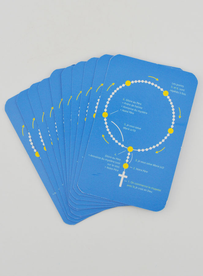 Lot de 10 Cartes de Prière - Comment Prier le Chapelet ? (pic 2)