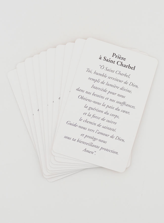 Lot de 10 Cartes de Prière à Saint Charbel (pic 2)