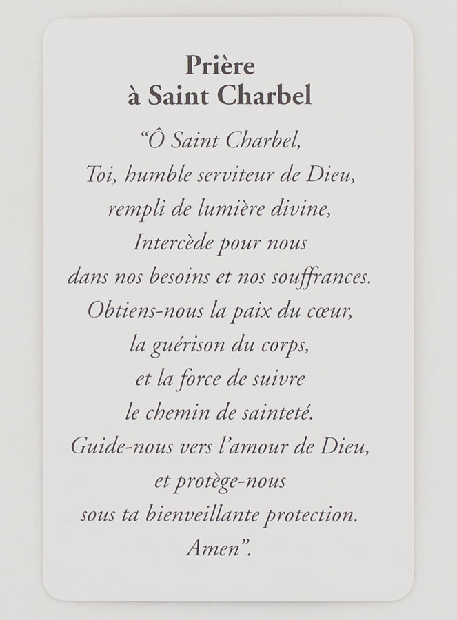 Lot de 10 Cartes de Prière à Saint Charbel (pic 4)