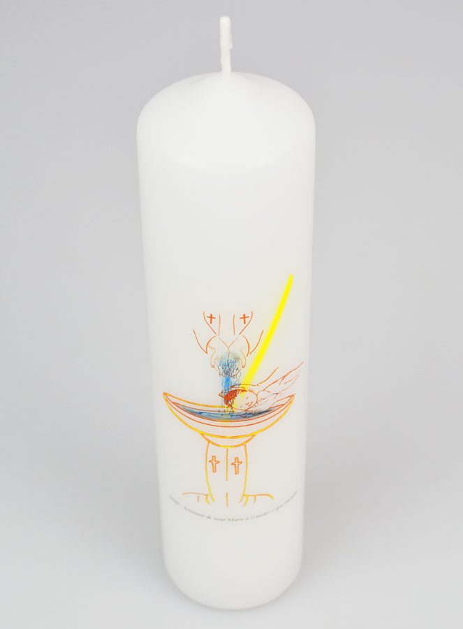 Cadeau de Baptême Enfant - Cierge 20cm (pic 2)