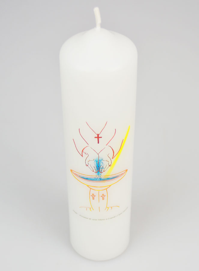 Cadeau de Baptême Pour Adulte - Cierge 20cm (pic 2)