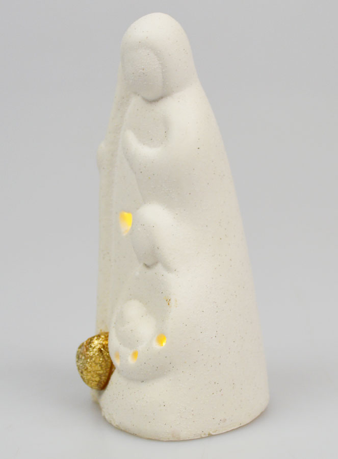 Statue de la Sainte Famille Lumineuse en Porcelaine - 11cm (pic 2)