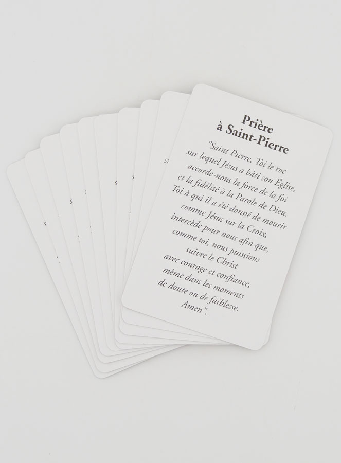 Lot de 10 Cartes de Prière à Saint Pierre (pic 2)