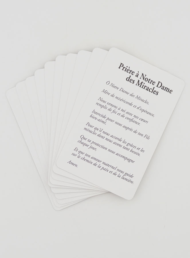 Lot de 10 Cartes de Prière à Notre Dame des Miracles (pic 2)