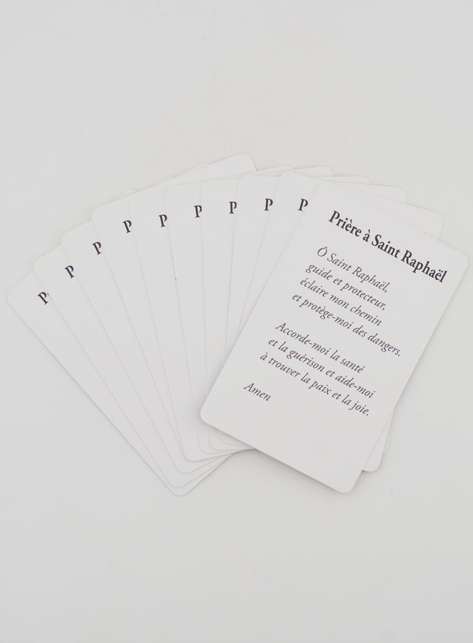 Lot de 10 Cartes de Prière à Saint Raphaël Archange (pic 2)