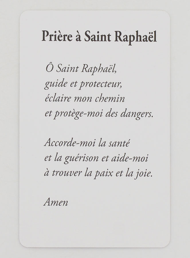 Lot de 10 Cartes de Prière à Saint Raphaël Archange (pic 4)