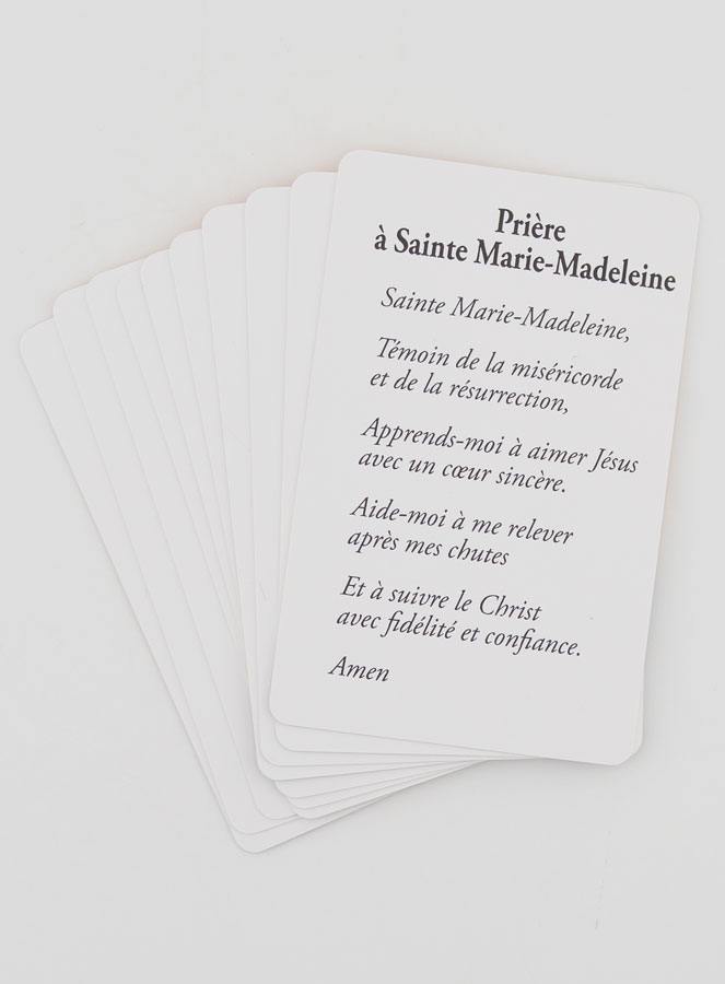 Lot de 10 Cartes de Prière à Sainte Marie Madeleine (pic 2)