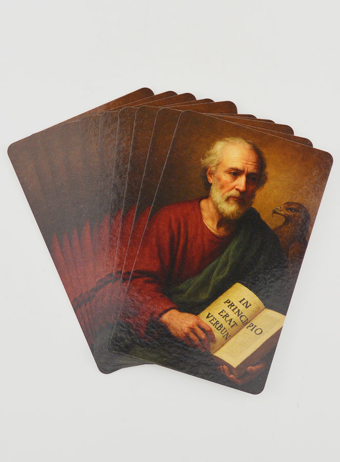 Lot de 10 Cartes de Prière à Saint Jean l'Evangéliste (pic 1)