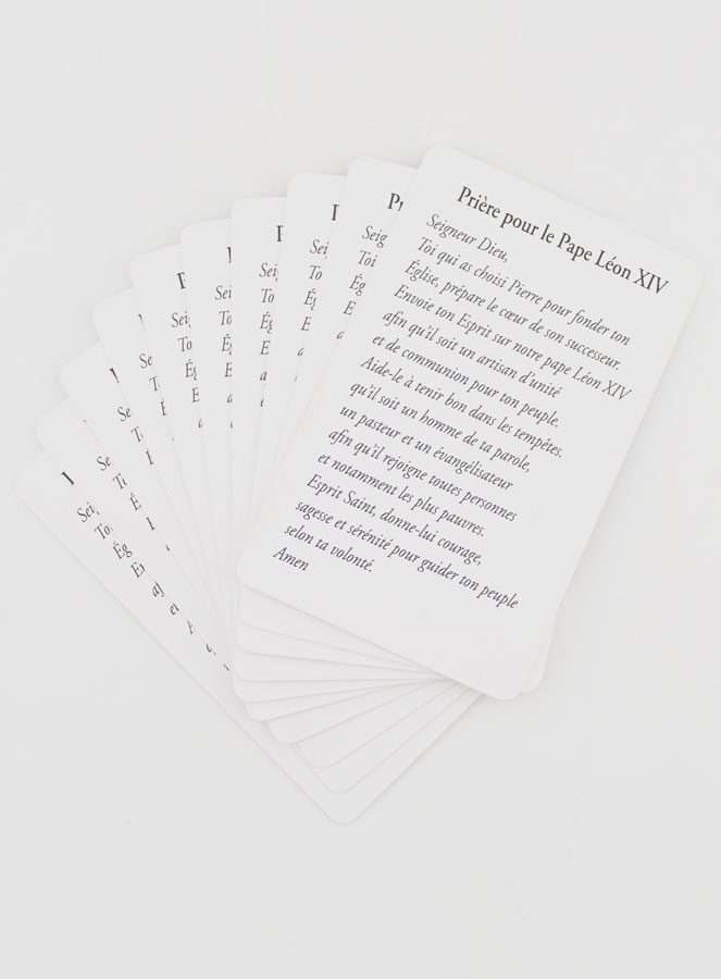 Lot de 10 Cartes de Prière au Pape Léon XIV (pic 2)