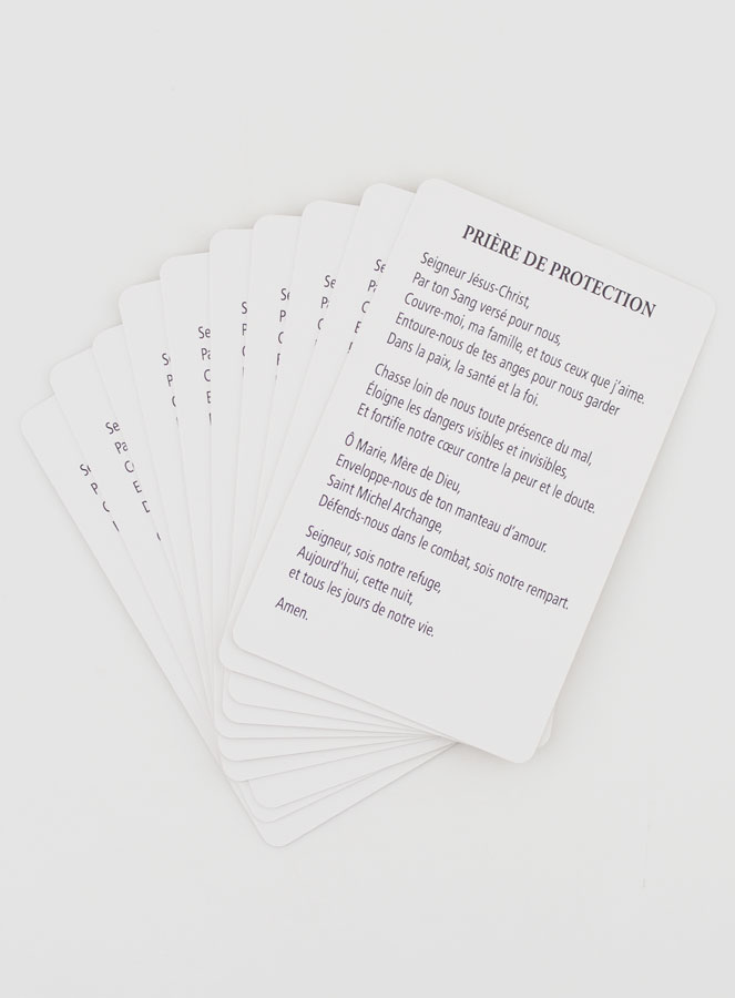 Lot de 10 Cartes de Prière de Protection (pic 2)