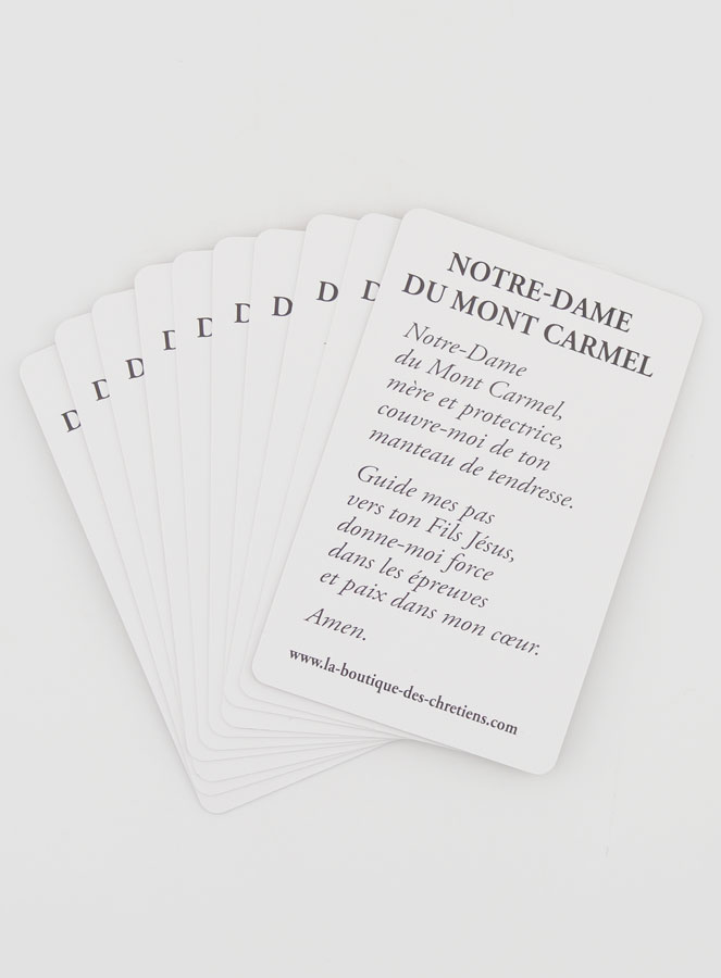 Lot de 10 Cartes de Prière N-D du Carmel (pic 2)