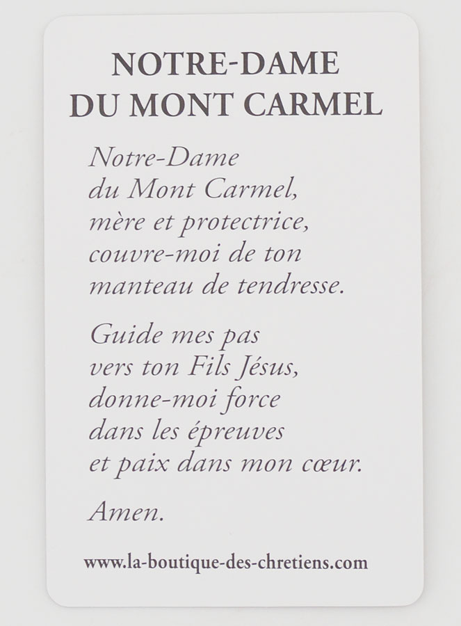 Lot de 10 Cartes de Prière N-D du Carmel (pic 4)