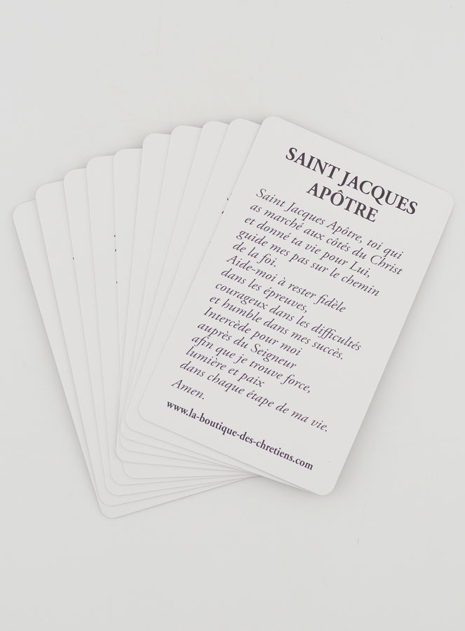 Lot de 10 Cartes de Prière à Saint Jacques Apôtre (pic 2)