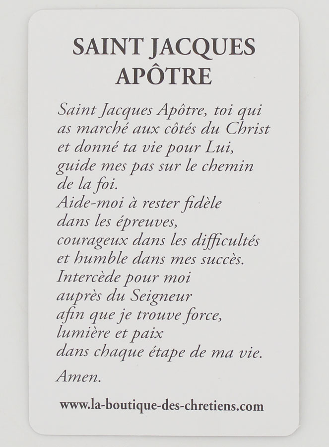 Lot de 10 Cartes de Prière à Saint Jacques Apôtre (pic 4)