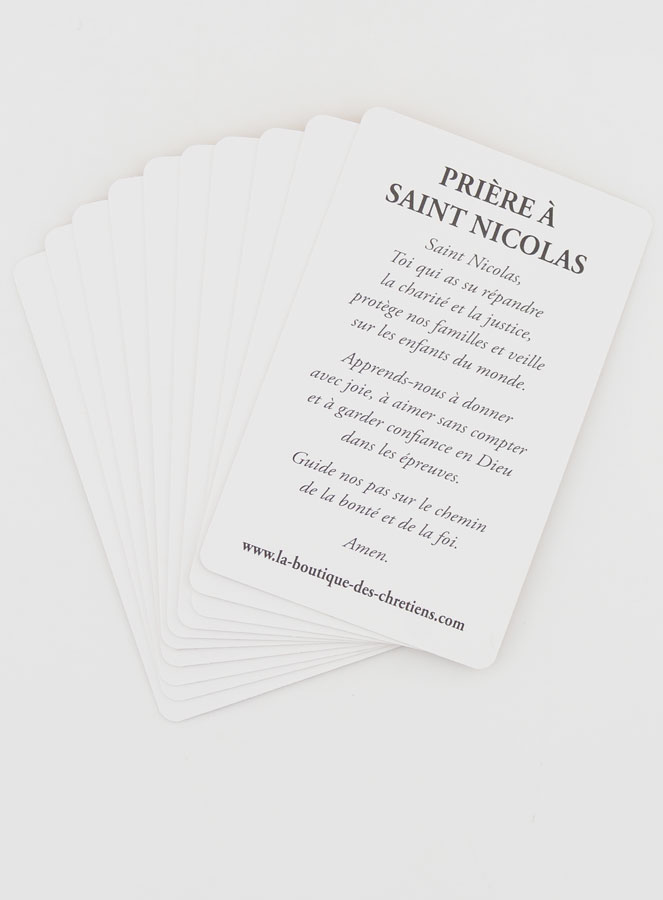 Lot de 10 Cartes de Prière à Saint Nicolas (pic 2)