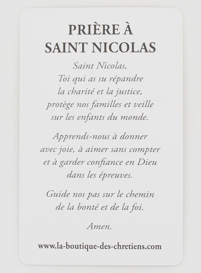 Lot de 10 Cartes de Prière à Saint Nicolas (pic 4)