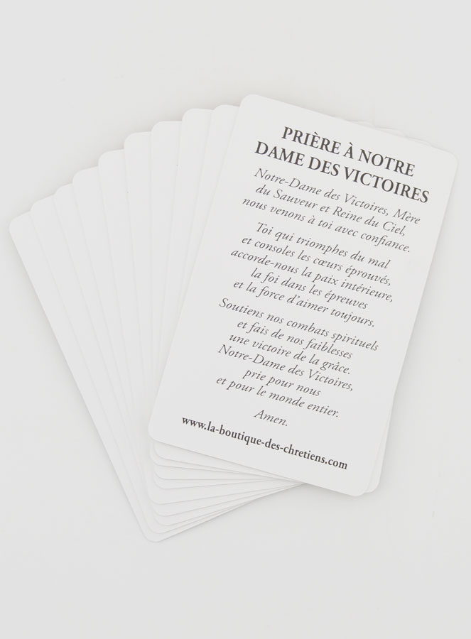 Lot de 10 Cartes de Prière à Notre Dame des Victoires (pic 2)