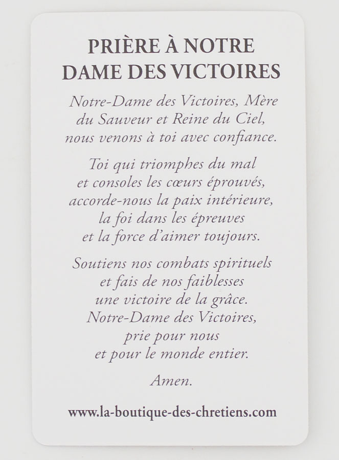 Lot de 10 Cartes de Prière à Notre Dame des Victoires (pic 4)