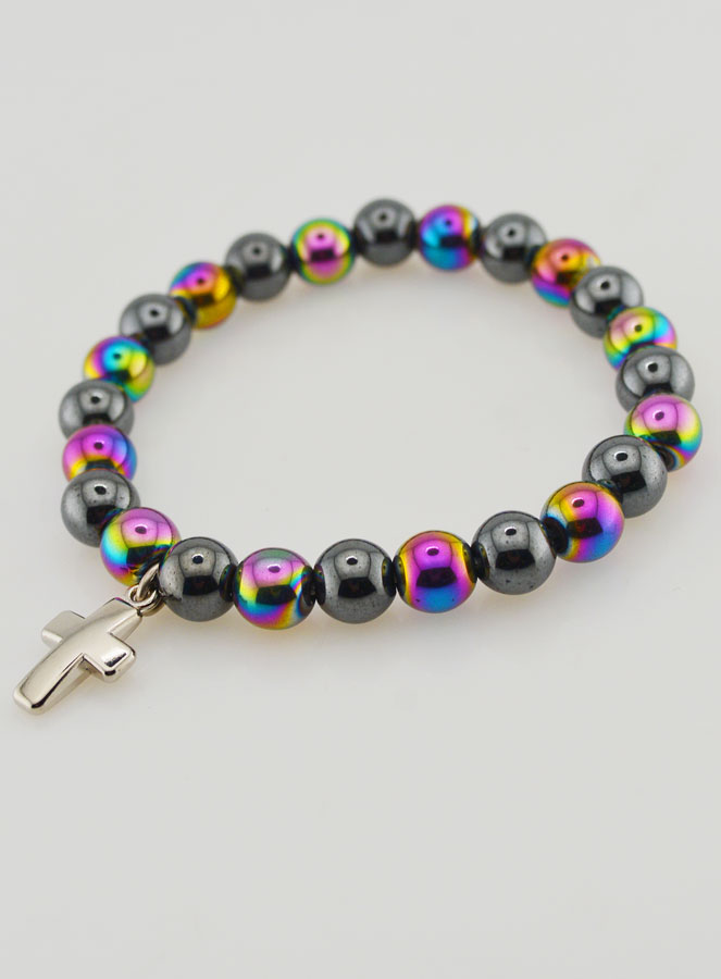 Bracelet en Pierres Naturelles - Titane de Quartz & Hématite (pic 3)