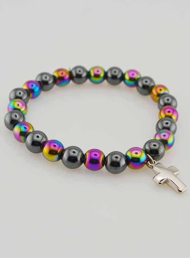 Bracelet en Pierres Naturelles - Titane de Quartz & Hématite (pic 4)