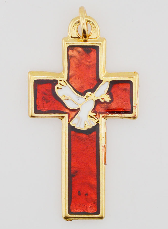 Pendentif de Confirmation Esprit Saint & Pax - Rouge (pic 1)