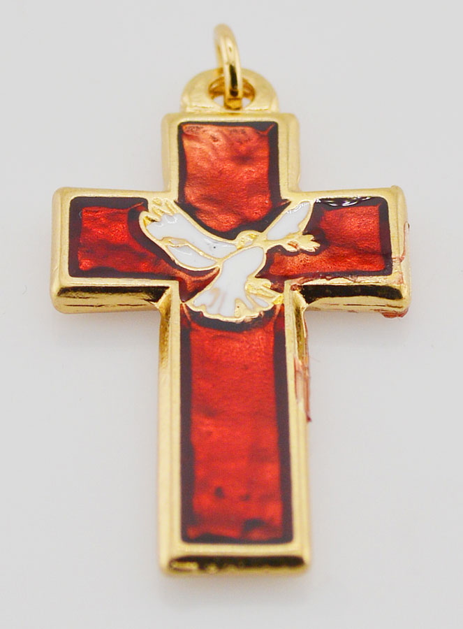 Pendentif de Confirmation Esprit Saint & Pax - Rouge (pic 2)