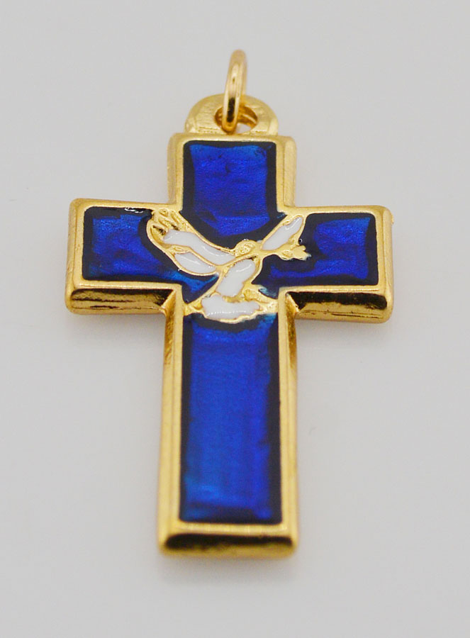 Pendentif de Confirmation Esprit Saint & Pax - Bleu (pic 2)