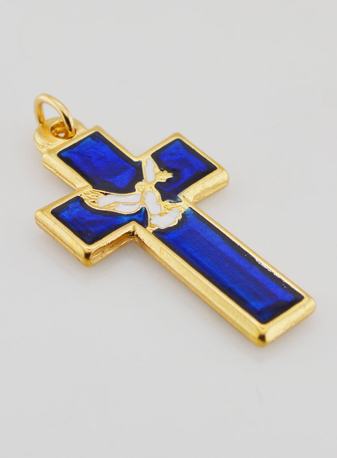 Pendentif de Confirmation Esprit Saint & Pax - Bleu (pic 3)