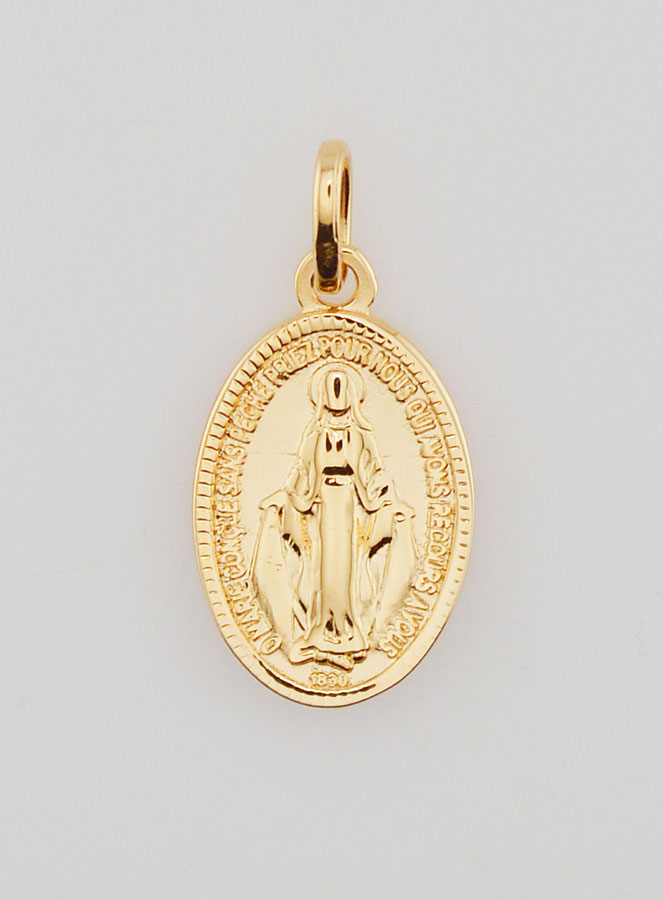 Médaille Miraculeuse en Plaqué Or - 18mm (pic 1)