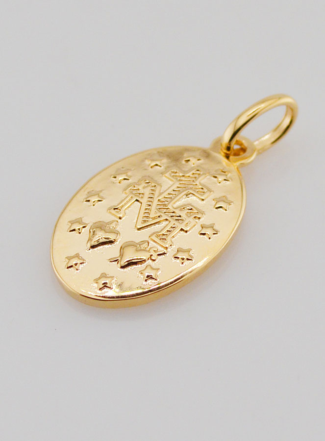 Médaille Miraculeuse en Plaqué Or - 18mm (pic 4)