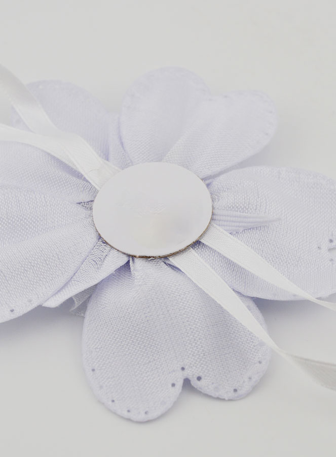 Cadeau de Baptême - Médaille de Berceau Fleur - Ange Gardien (pic 4)