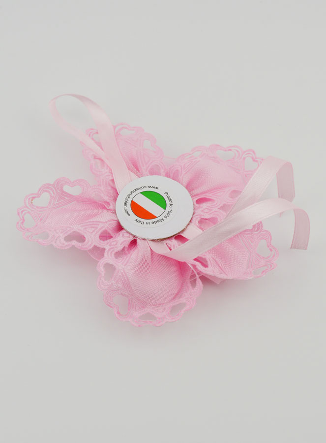 Cadeau de Baptême - Médaille de Berceau Fleur - Ange Gardien (pic 4)